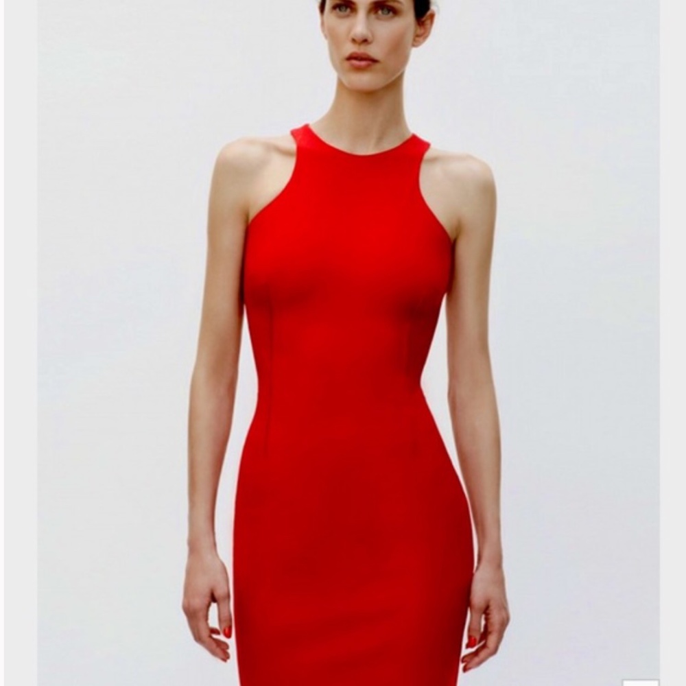 Zara red halter dress